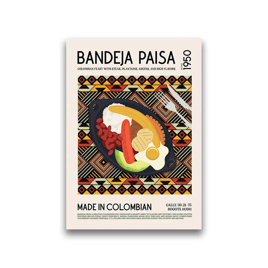 World Cuisine Canvas Wall Art - 01 / 50x70cm No Framed