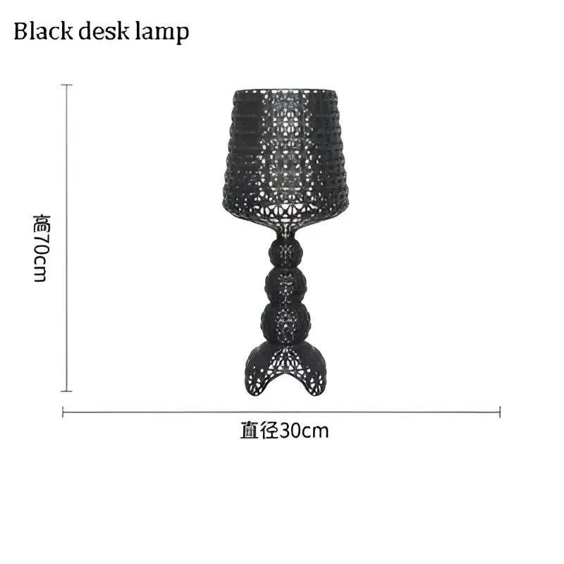 Black floor lamp with woven metal design and cylindrical shade ideal for decorbites acrylic kabuki table or living room decor