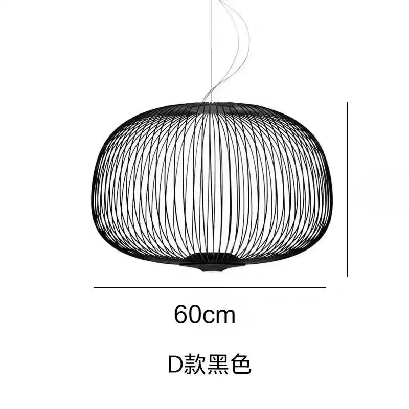 Black spherical woven wireframe pendant light with polished chrome finish ideal for dining room lighting