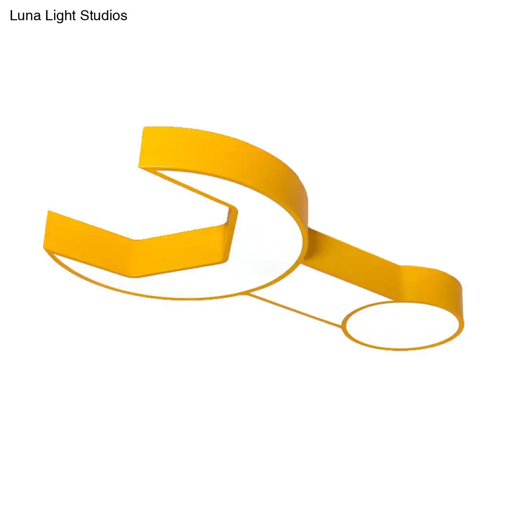 DecorBites™ DecorBites™ Wrench Shape Ceiling Mount Light: Charming Acrylic Fixture for Kindergarten Bedroom
