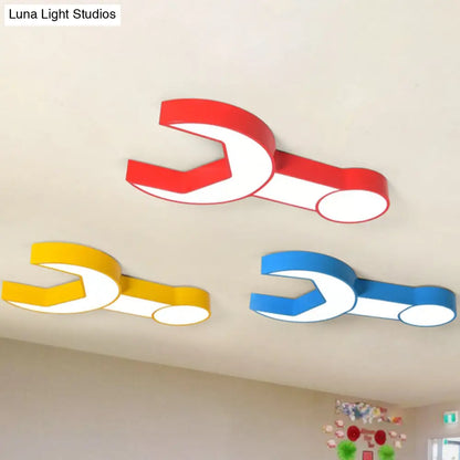DecorBites™ DecorBites™ Wrench Shape Ceiling Mount Light: Charming Acrylic Fixture for Kindergarten Bedroom