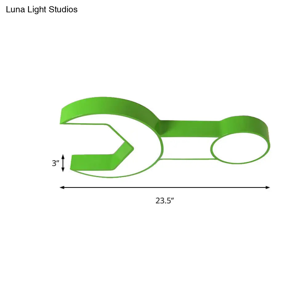 DecorBites™ DecorBites™ Wrench Shape Ceiling Mount Light: Charming Acrylic Fixture for Kindergarten Bedroom