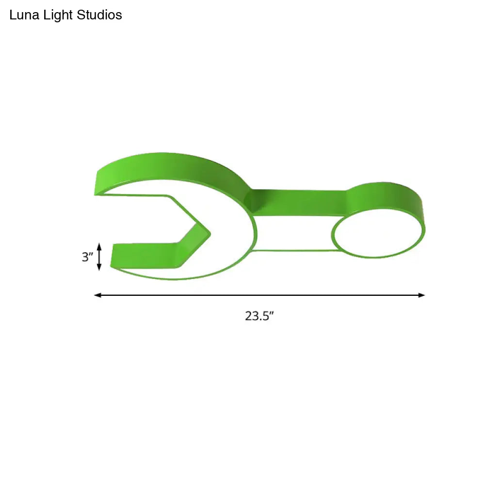DecorBites™ DecorBites™ Wrench Shape Ceiling Mount Light: Charming Acrylic Fixture for Kindergarten Bedroom