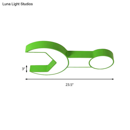 DecorBites™ DecorBites™ Wrench Shape Ceiling Mount Light: Charming Acrylic Fixture for Kindergarten Bedroom