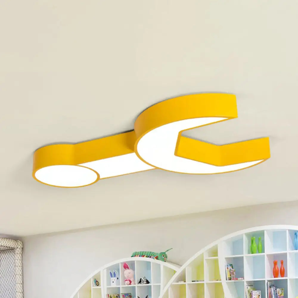 DecorBites™ DecorBites™ Wrench Shape Ceiling Mount Light: Charming Acrylic Fixture for Kindergarten Bedroom