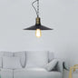 Wrought Iron Black Pendant Light - Retro 1-Light Ceiling Fixture for Living Room (7"/8.5"/10" Wide)