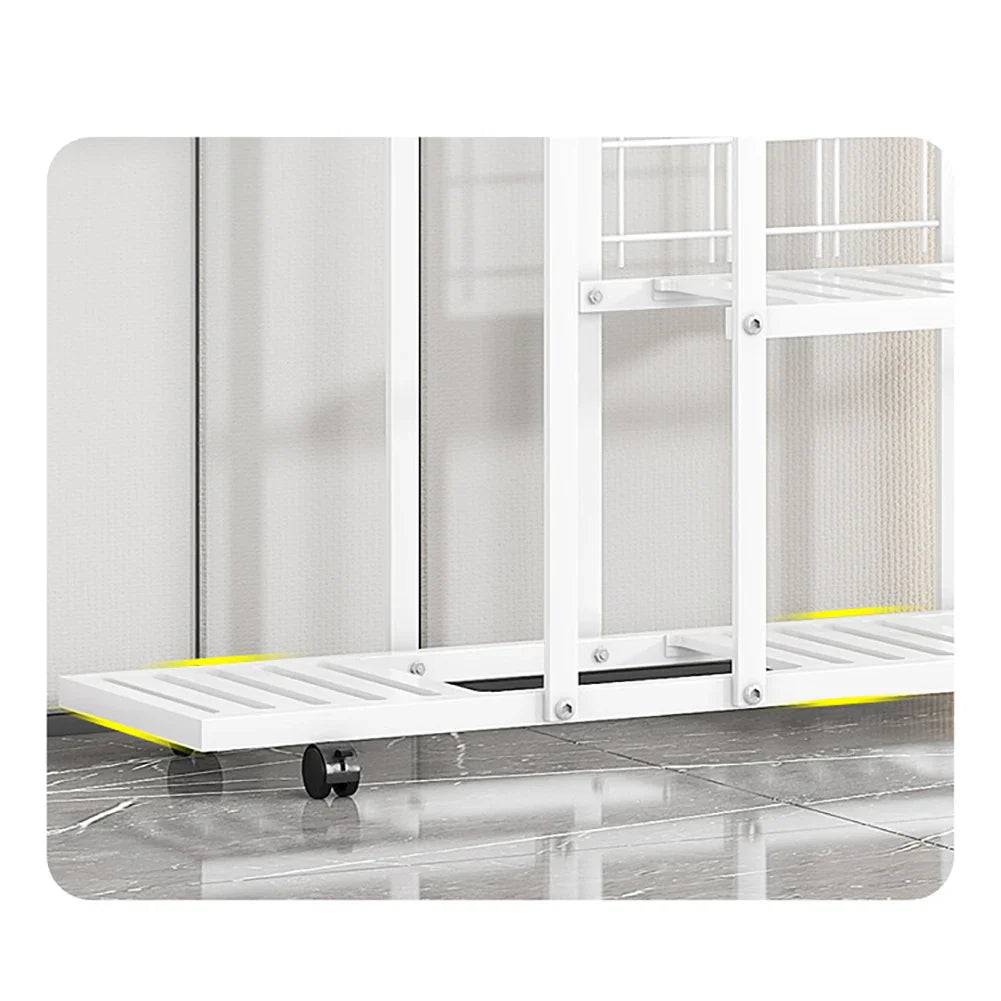 Wrought Iron Plant Stand with Wheels