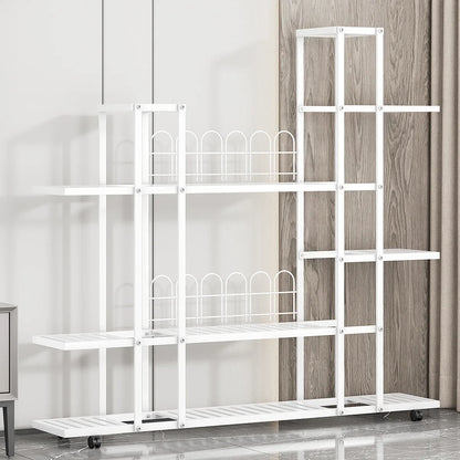 Wrought Iron Plant Stand with Wheels