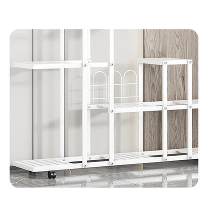 Wrought Iron Plant Stand with Wheels