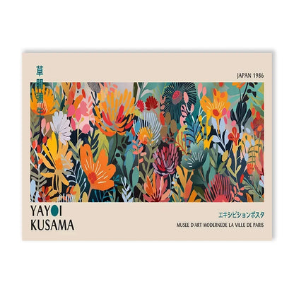 Yayoi Kusama Flower Art Poster - Large Canvas Print - 50x150cm No Frame / 04 - Posters