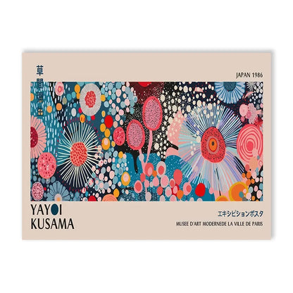 Yayoi Kusama Flower Art Poster - Large Canvas Print - 50x150cm No Frame / 07 - Posters