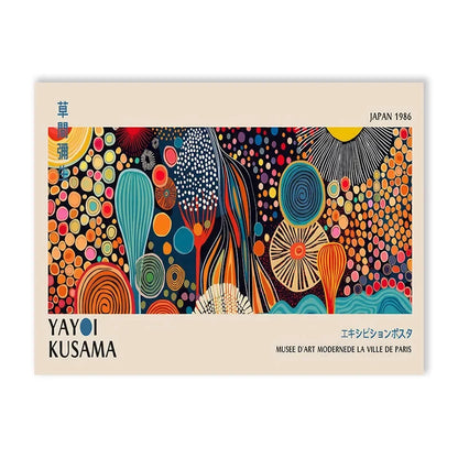 Yayoi Kusama Flower Art Poster - Large Canvas Print - 50x150cm No Frame / 08 - Posters