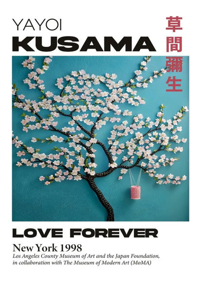 Yayoi Kusama Mountain Art Exhibition Canvas Print - Posters