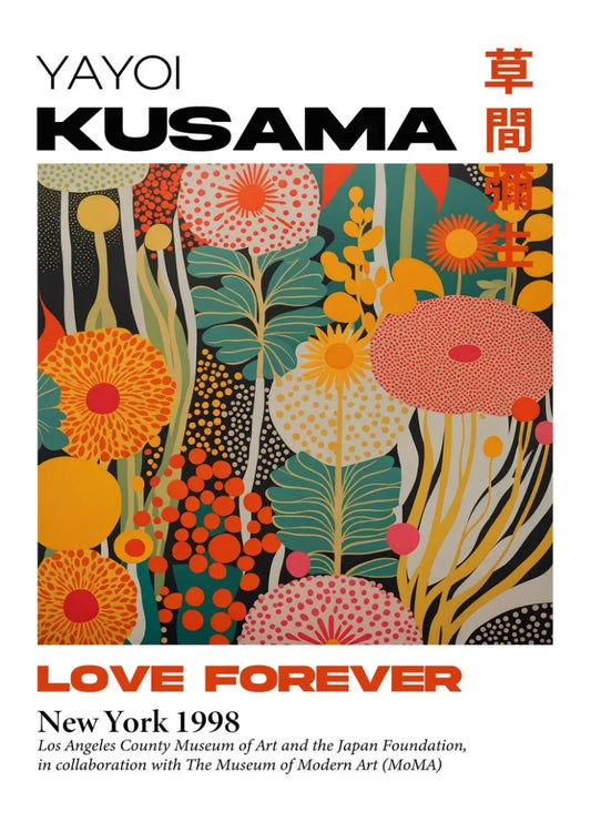 Yayoi Kusama Mountain Art Exhibition Canvas Wall Decor - 20 / 50X70cm Unframed - Posters