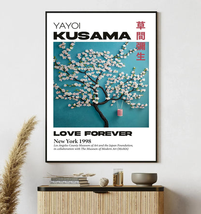 Yayoi Kusama Mountain Art Exhibition Canvas Wall Decor - Posters