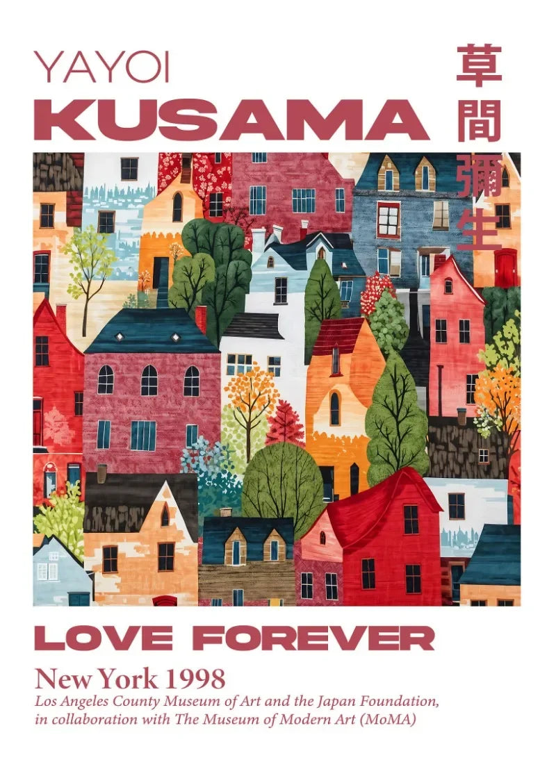 ’Yayoi Kusama Mountain Art Exhibition Poster’ - Posters