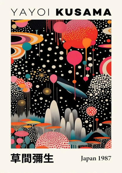Yayoi Kusama Mountain Art Exhibition Poster - Posters