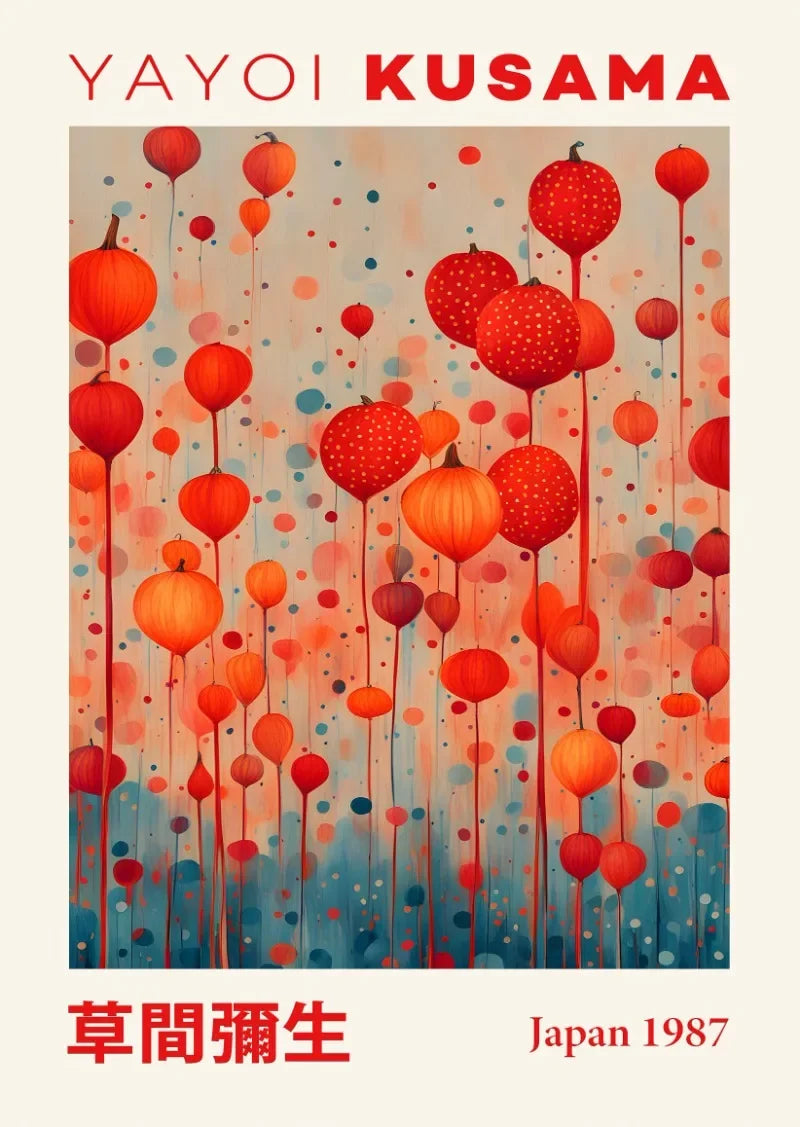 ’Yayoi Kusama Mountain Art Exhibition Poster’ - Posters