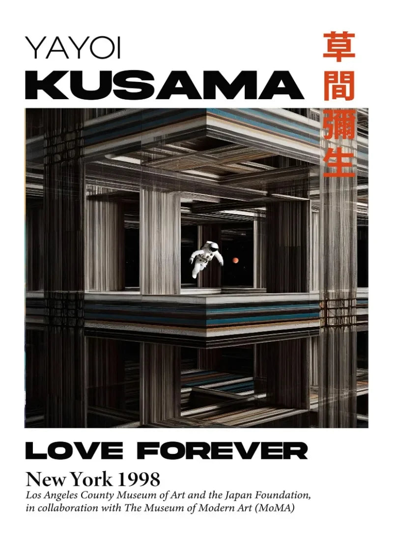 ’Yayoi Kusama Mountain Art Exhibition Poster’ - Posters