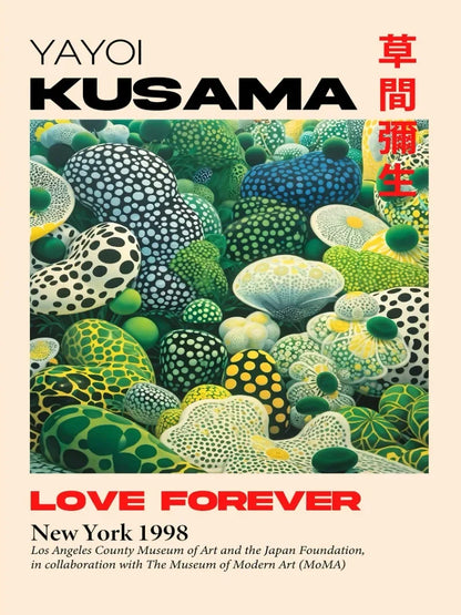 Yayoi Kusama Mountain Canvas Poster Art - Posters