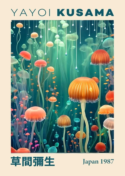 Yayoi Kusama Mountain Canvas Wall Art - Posters