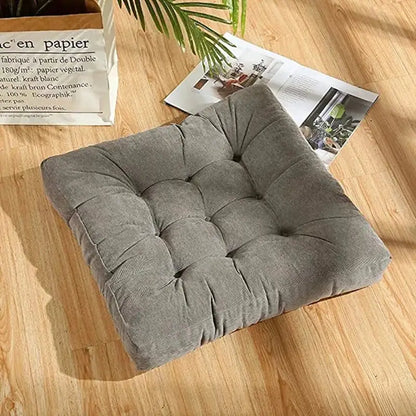 Gray tufted corduroy square cushion for yellow corduroy square floor pillow inyahome square floor decorbites inyahome square