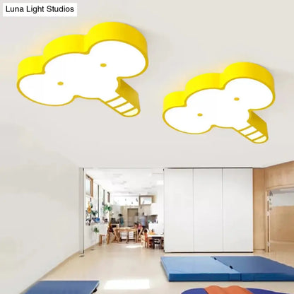 DecorBites™ DecorBites™ Yellow LED Acrylic Elephant Face Ceiling Light for Kitchen