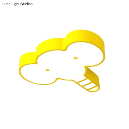 DecorBites™ DecorBites™ Yellow LED Acrylic Elephant Face Ceiling Light for Kitchen