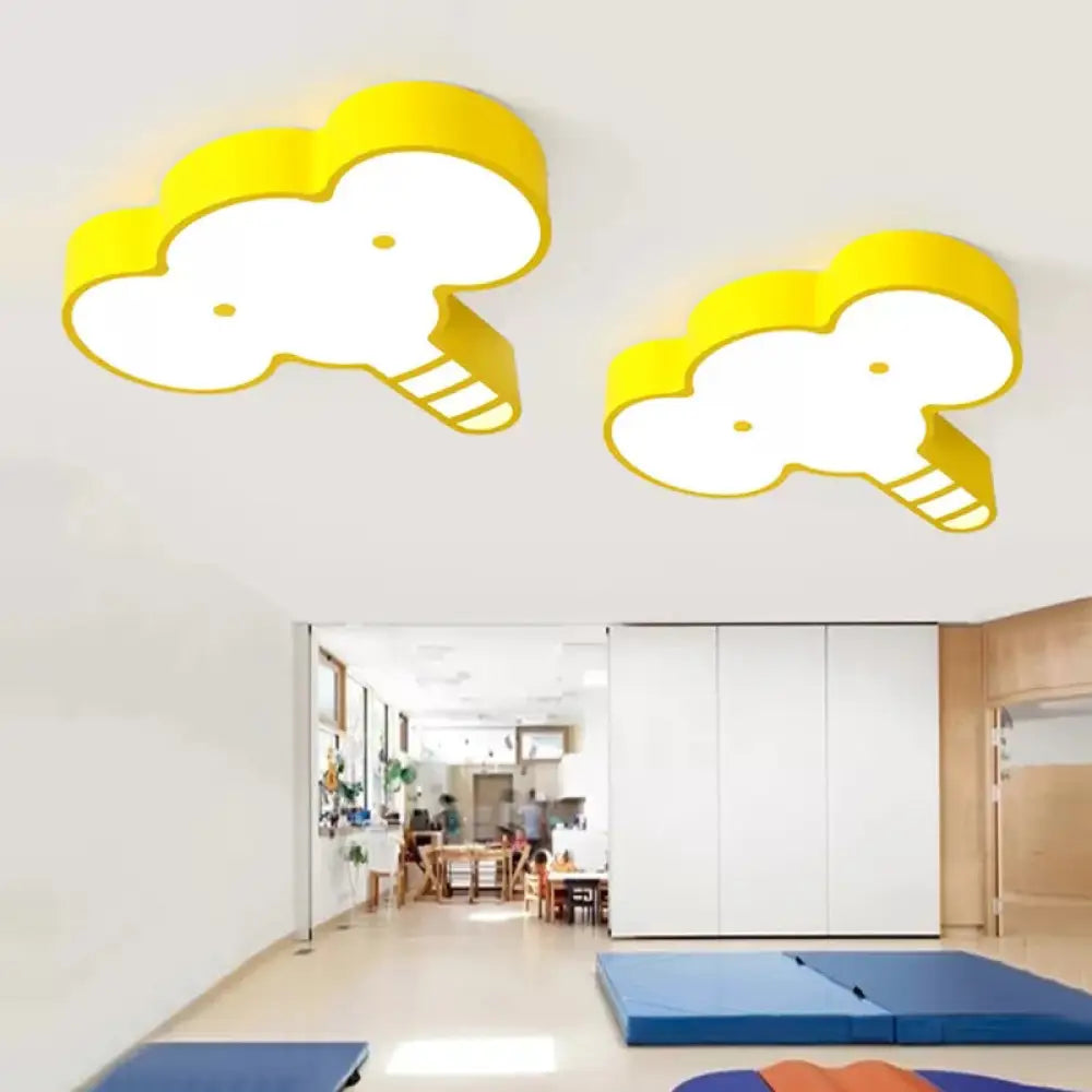 DecorBites™ DecorBites™ Yellow LED Acrylic Elephant Face Ceiling Light for Kitchen