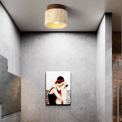 Yellow Marble Ceiling Light for Home or Commercial Spaces