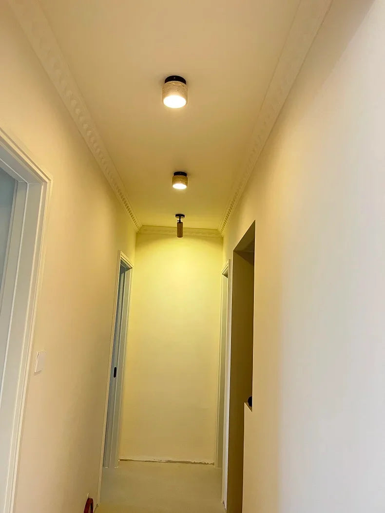 Yellow Marble Ceiling Light for Home or Commercial Spaces