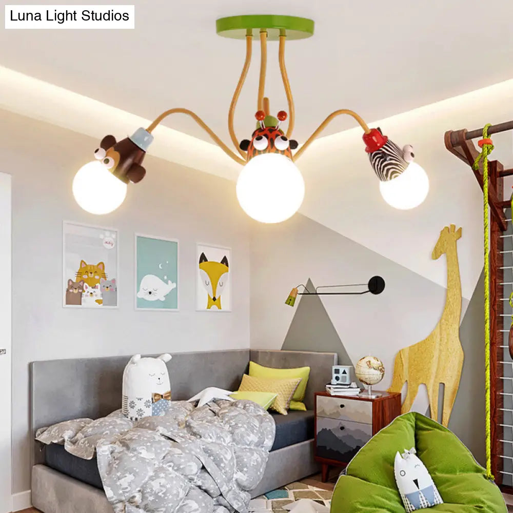 DecorBites™ DecorBites™ Yellow Octopus Cartoon Metal Ceiling Light with Animal Socket