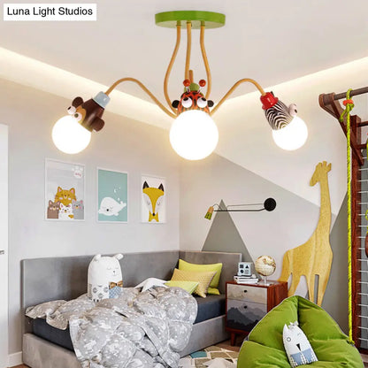 DecorBites™ DecorBites™ Yellow Octopus Cartoon Metal Ceiling Light with Animal Socket
