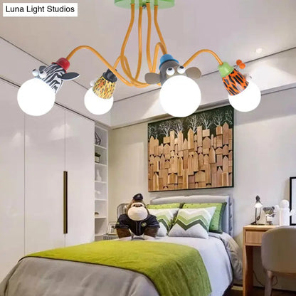 DecorBites™ DecorBites™ Yellow Octopus Cartoon Metal Ceiling Light with Animal Socket