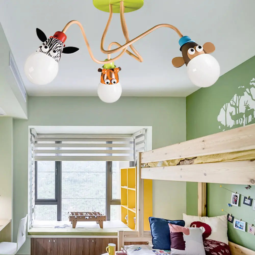 DecorBites™ DecorBites™ Yellow Octopus Cartoon Metal Ceiling Light with Animal Socket