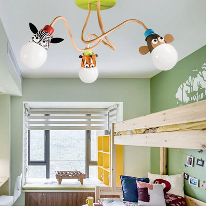 DecorBites™ DecorBites™ Yellow Octopus Cartoon Metal Ceiling Light with Animal Socket