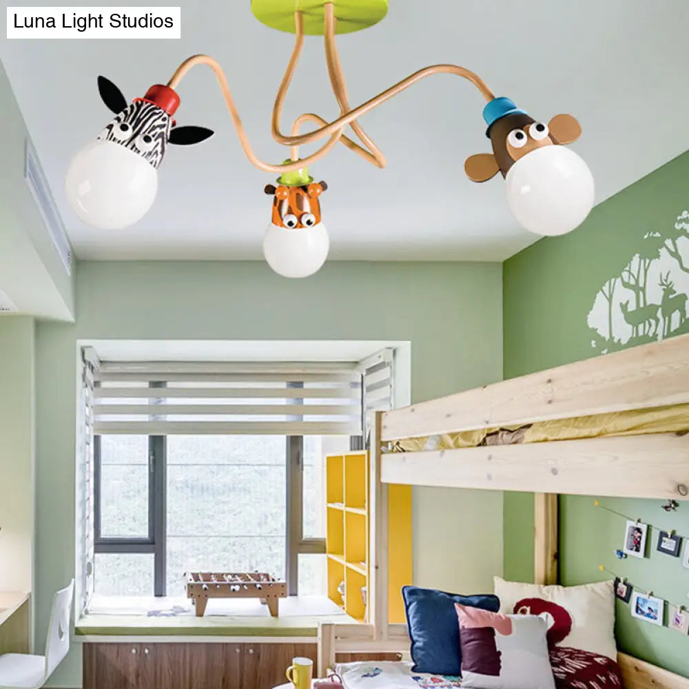 DecorBites™ DecorBites™ Yellow Octopus Cartoon Metal Ceiling Light with Animal Socket