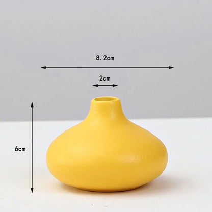 Yellow Porcelain Flower Vase for Home Decor - 1 - Vase