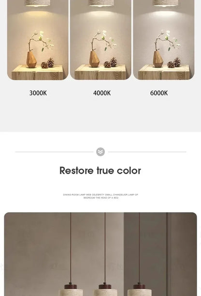 Yellow Stone LED Pendant Chandelier - Retro Nordic Style