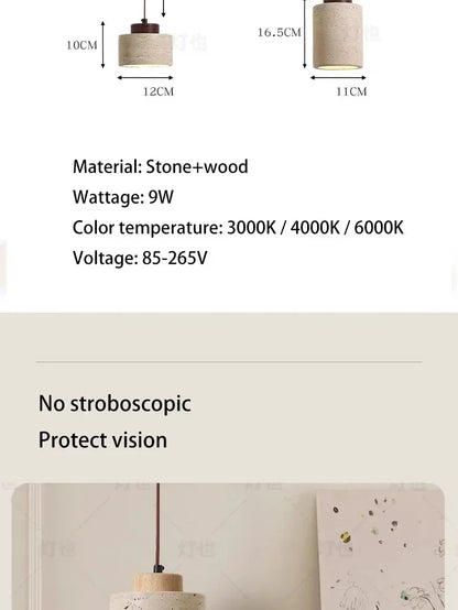 Yellow Stone LED Pendant Chandelier - Retro Nordic Style