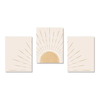 Yellow Sun Rising Horizon Wall Art - Posters