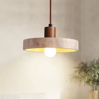 Yellow Travertine Pendant Light for Kitchen Island