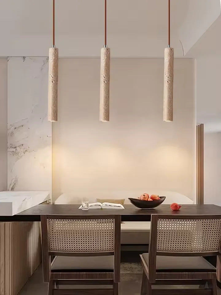 Yellow Travertine Pendant Light for Kitchen Island