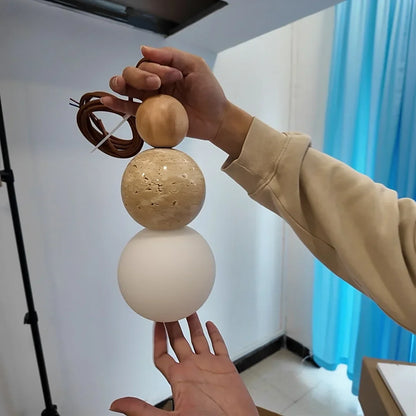 Yellow Travertine Pendant Light for Kitchen Island