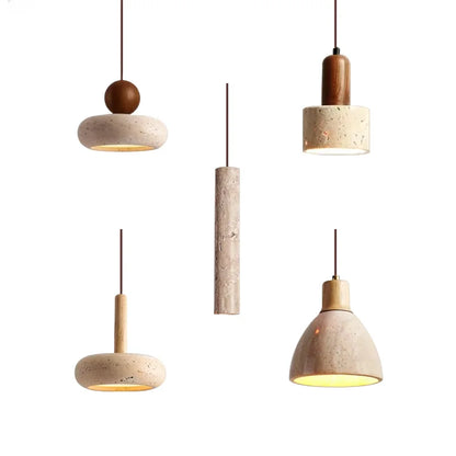 Yellow Travertine Pendant Light for Kitchen Island