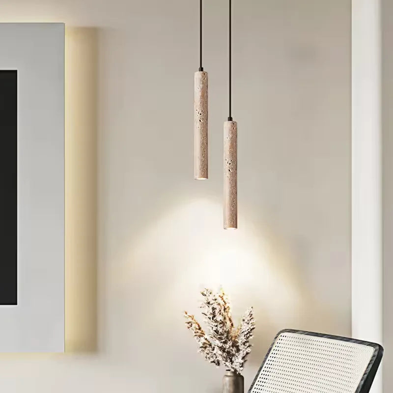Yellow Travertine Pendant Light for Kitchen Island