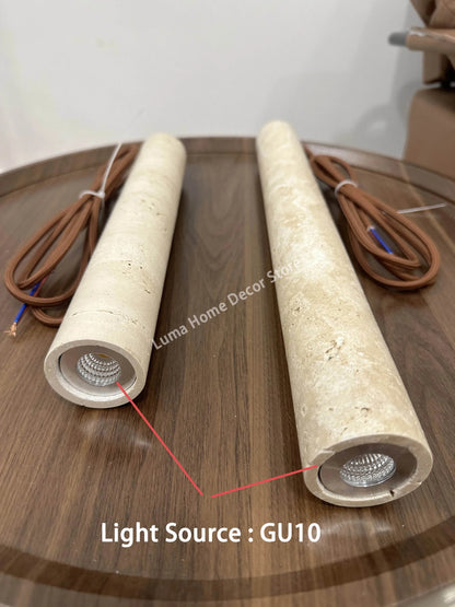 Yellow Travertine Pendant Light for Kitchen Island