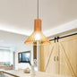 Yvette - Asian Bamboo Flared Pendant Lamp: Beige Hanging Light Fixture